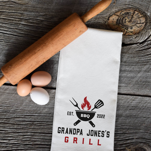 Personalized Fathers Day Grilling Dish Cloth