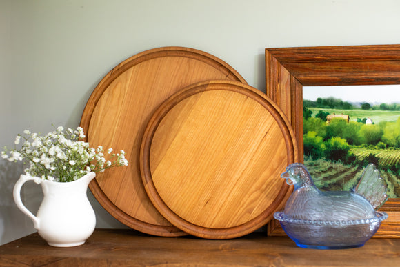 Small Round Cherry Cutting Board