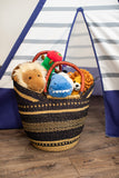 Large U Shopper Basket with Stuffed Animals