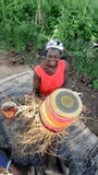 Small Round African Basket 2