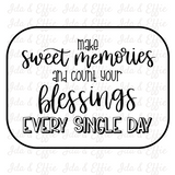 Make Memories and Count Blessings Dish Cloth