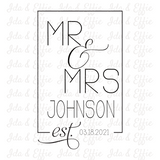 Personalized Mr & Mrs Box Dish Cloth