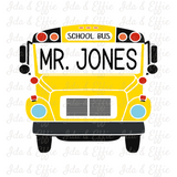 Personalized Teacher Appreciation Bus