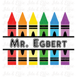 Personalized Teacher Appreciation Crayons