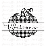 Personalized Plaid Pumpkin Dish Cloth