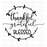 Thankful, Grateful, Blessed Dish Cloth