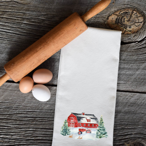 Winter Barn Dish Cloth