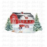 Winter Barn Dish Cloth